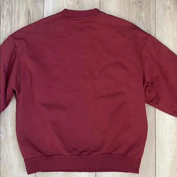 Alo Yoga Accolade Crewneck Sweatshirt Burgundy Size Small - Picture 6 of 6